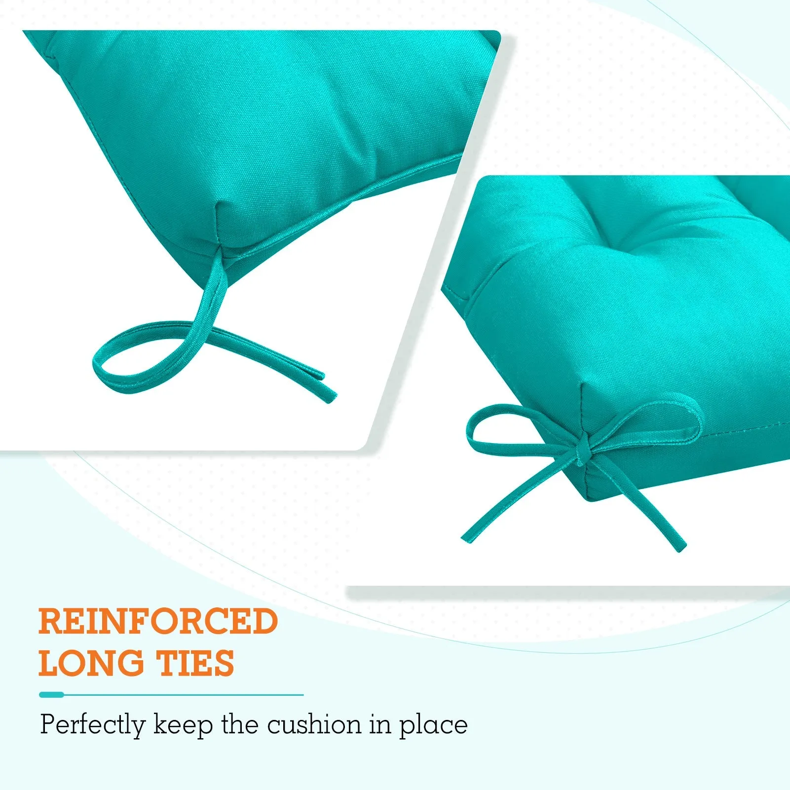 Tufted Outdoor/Indoor High Back Patio Chair Cushion, Set of 1, 46'' x 22''