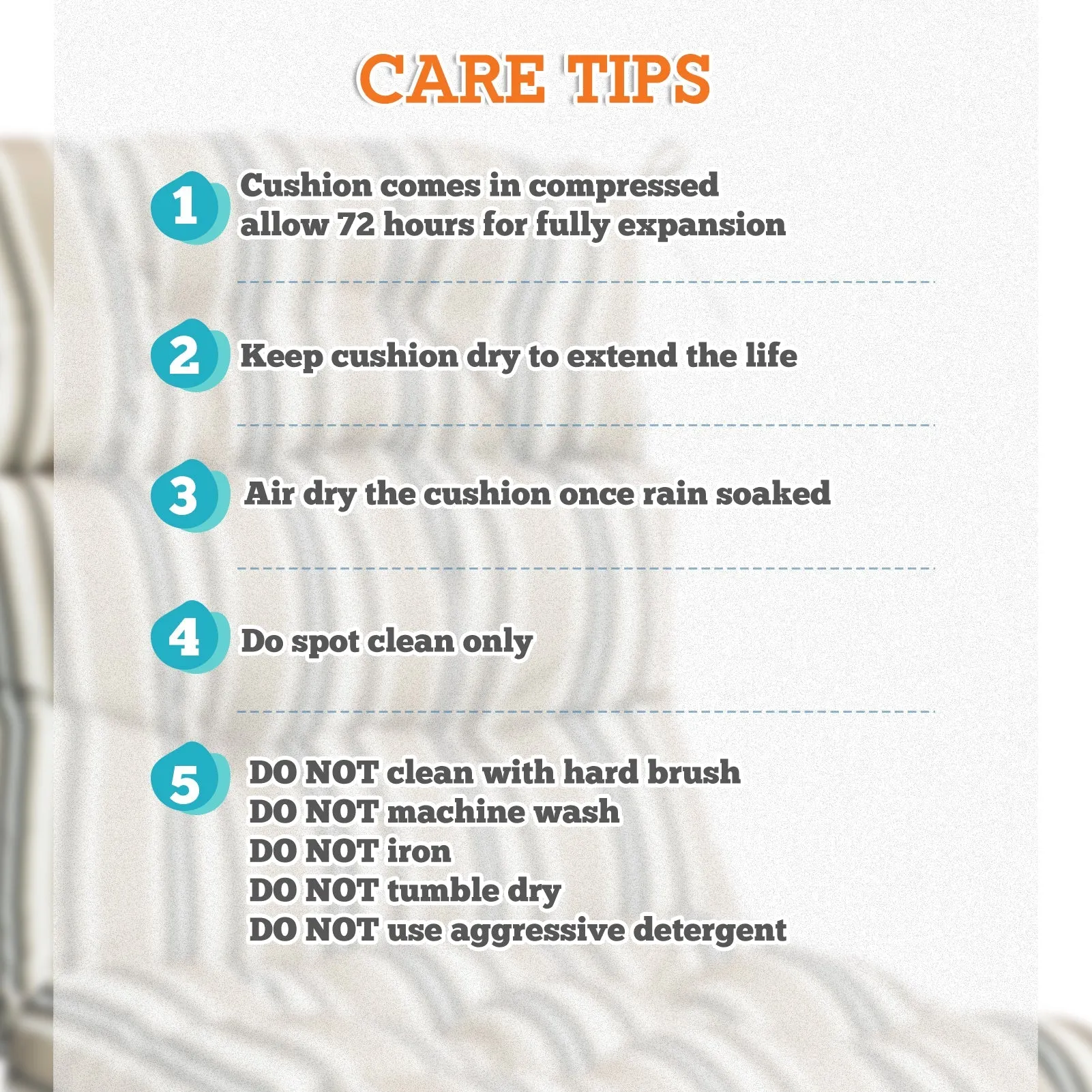 Tufted Outdoor/Indoor High Back Patio Chair Cushion, Set of 1, 46'' x 22''