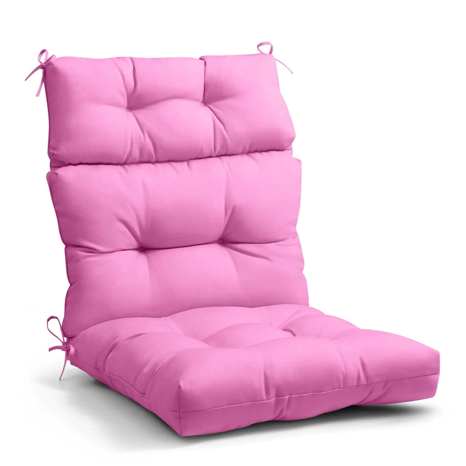 Tufted Outdoor/Indoor High Back Patio Chair Cushion, Set of 1, 46'' x 22''