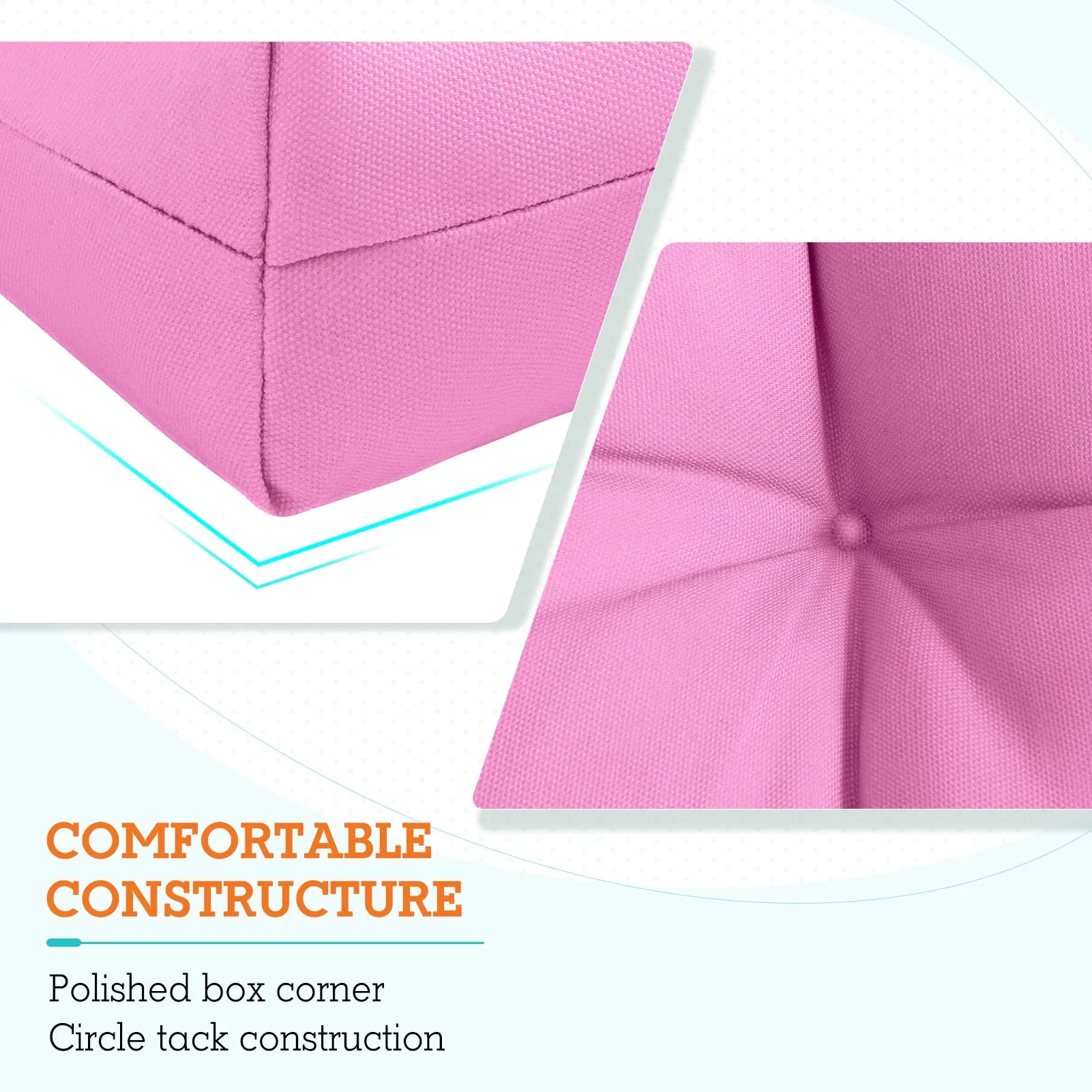 Tufted Outdoor/Indoor High Back Patio Chair Cushion, Set of 1, 46'' x 22''