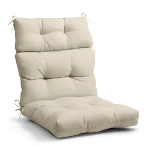 Tufted Outdoor/Indoor High Back Patio Chair Cushion, Set of 1, 46'' x 22''