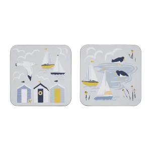 Ulster Weavers Seashore Coasters - 4 Pack One Size in Blue
