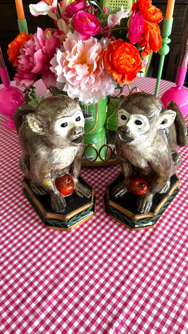 Vintage Monkey Pitchers, Raymond Waites, Ceramic, Brown, 2 Available, Each Sold Separatley