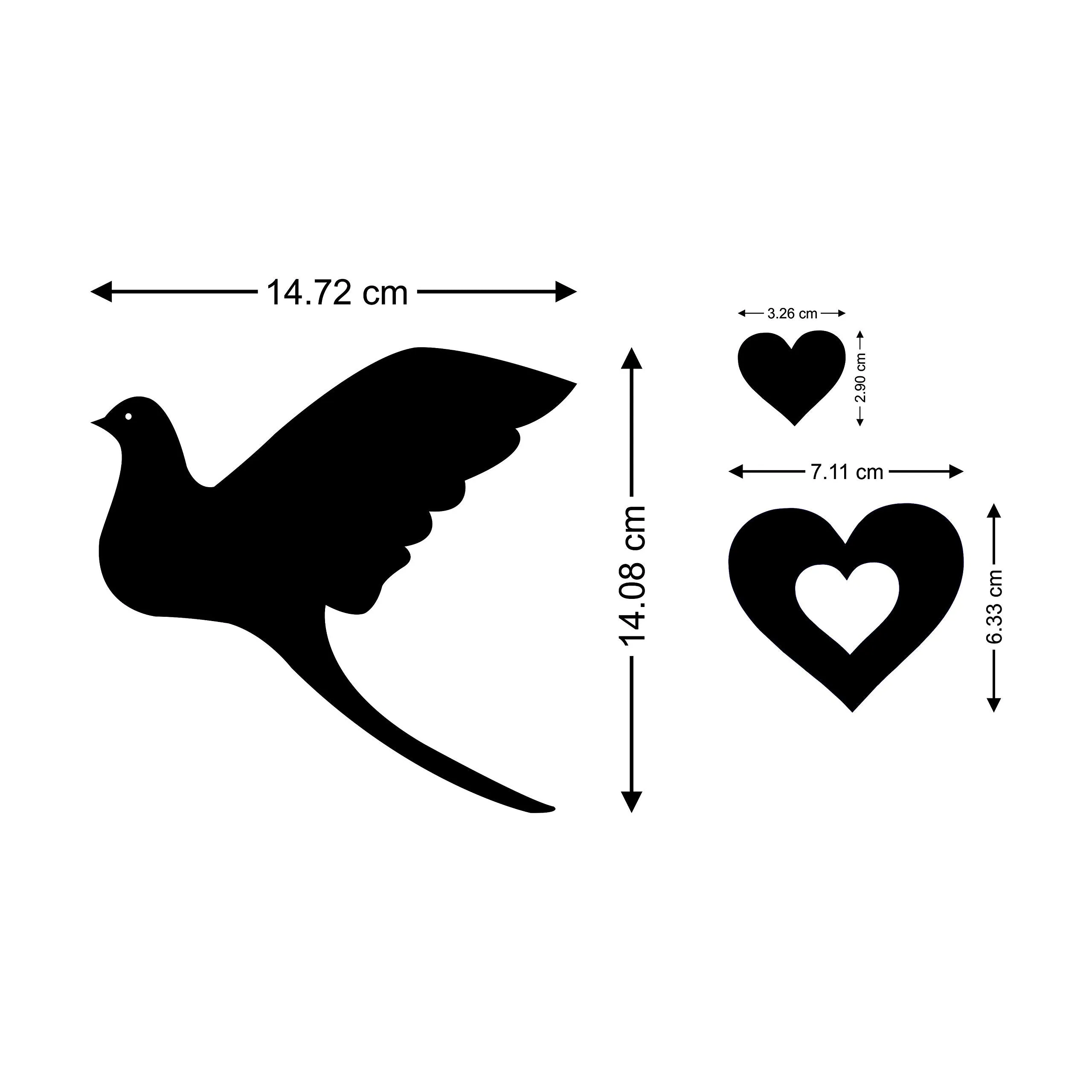 Wall1ders Flying Birds Golden (Pack of 7), Mirror Stickers for Wall, Acrylic Mirror Wall Decor Sticker, Wall Mirror Stickers, Acrylic Stickers, Wall Stickers for Hall Room, Bed Room, Kitchen.