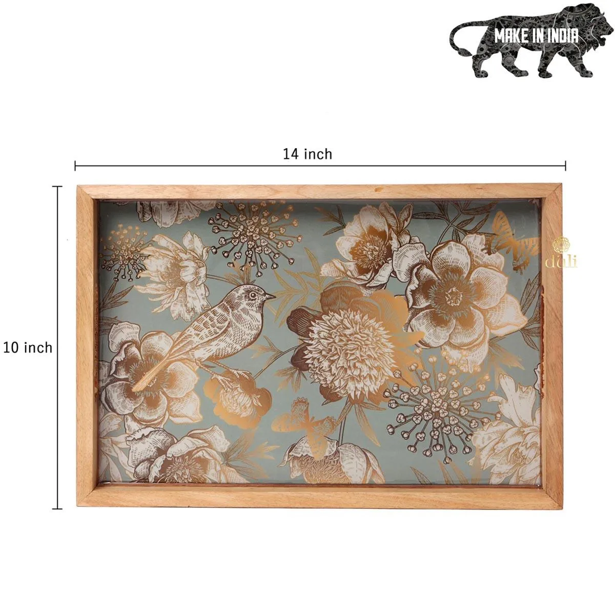 Wooden Enamel Coated Multipurpose Serving Tray for Home and Dining Table