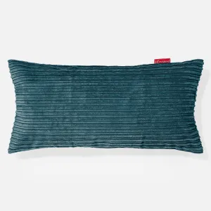 XL Rectangular Support Cushion Cover 40 x 70cm - Cord Teal Blue