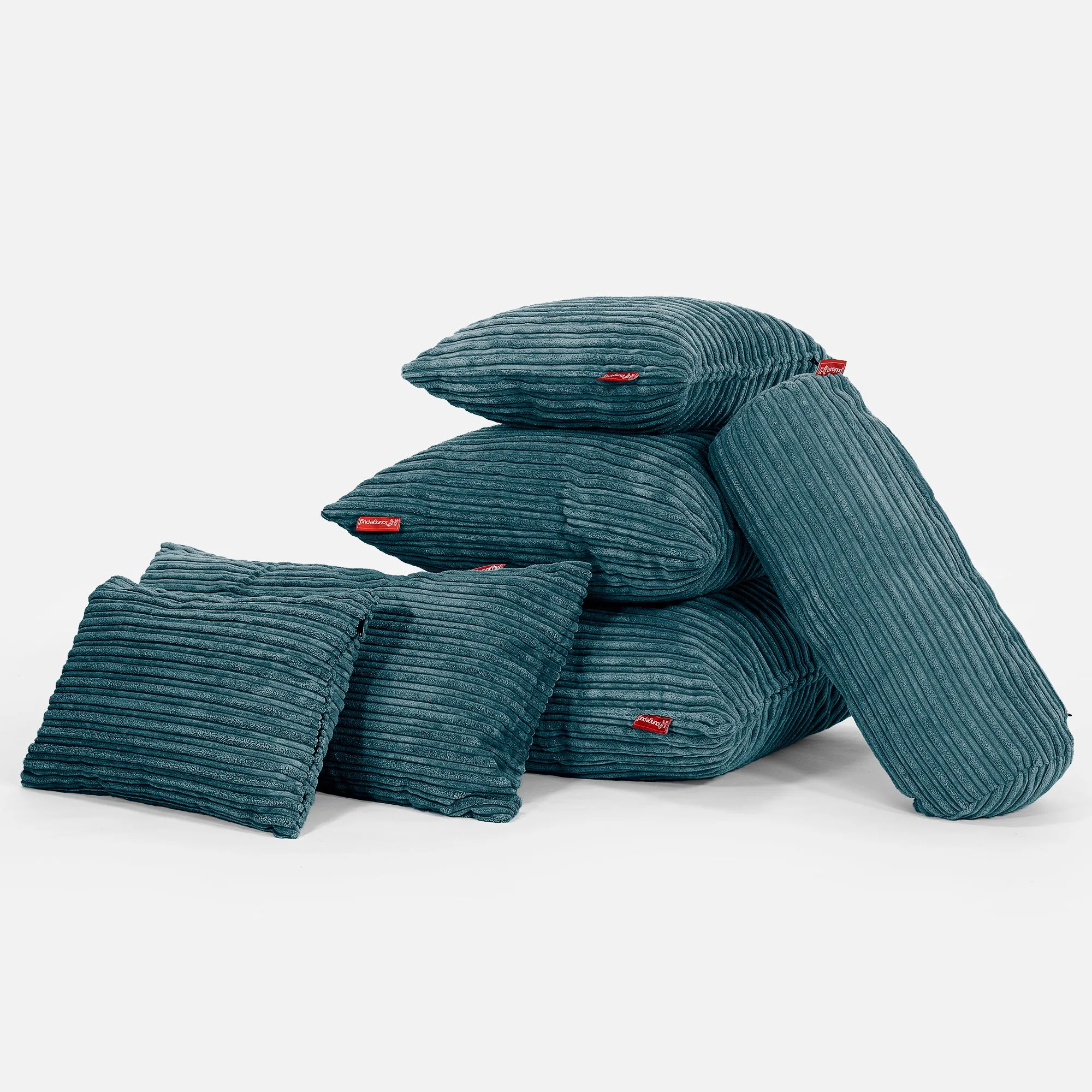 XL Rectangular Support Cushion Cover 40 x 70cm - Cord Teal Blue