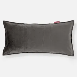 XL Rectangular Support Cushion Cover 40 x 70cm - Velvet Graphite Grey